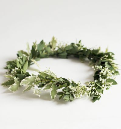 Coronita verde y blanca