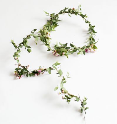 Coronita para trenza en verdes