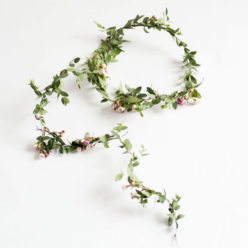 Coronita para trenza en verdes