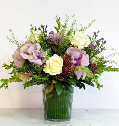 Jarrón Cristal con flores