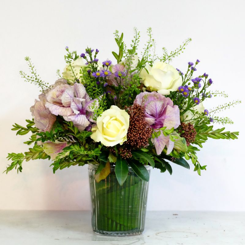 Jarrón Cristal con flores