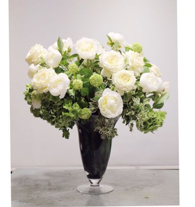Jarrón Rosas Blancas