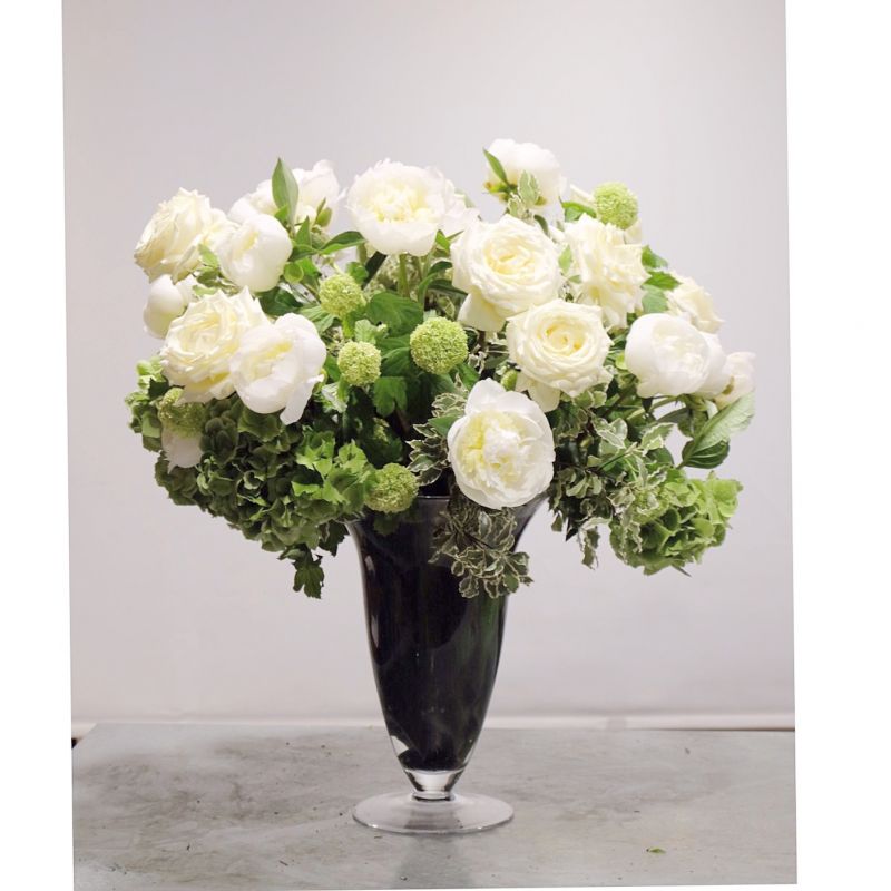 Jarrón Rosas Blancas
