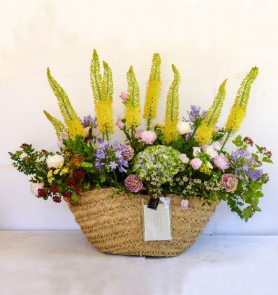 Capazo Grande con flores