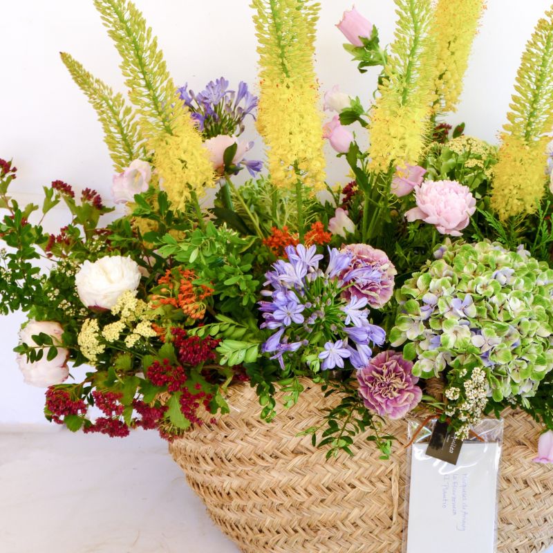 Capazo Grande con flores