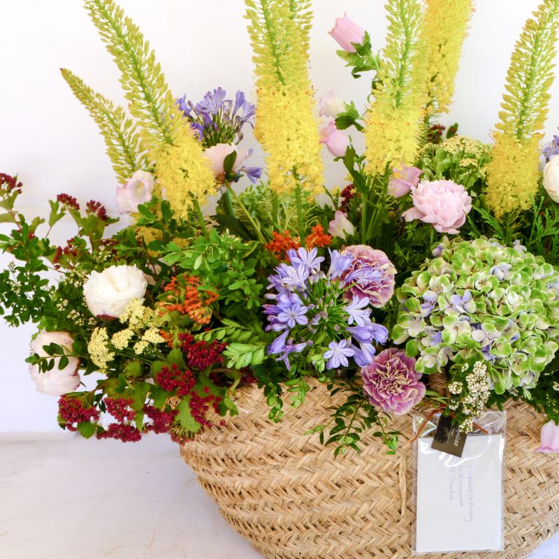 Capazo Grande con flores