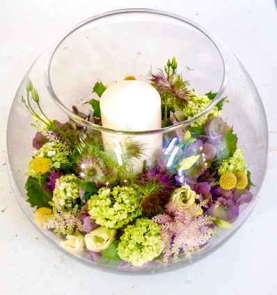 Cristal con Flores y Velon