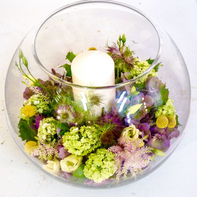 Cristal con Flores y Velon